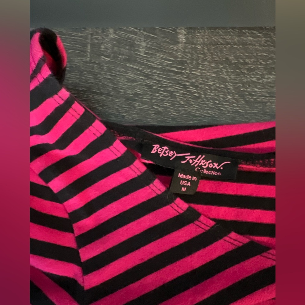 Betsey Johnson 00’s striped ruffle butt dress size medium - Picture 4 of 8